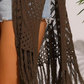 😍Oversized gebreid vest voor dames – Lichtgewicht gehaakte kimono met kwastjes voor lente & zomer 🌸