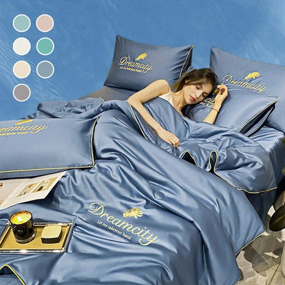 🛏️ Comfortabele 4-delige zomerset voor bed – Ademend en fris aanvoelend ✨