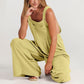 ⏳Beperkte tijd 50% korting!💥 💝Mouwloze jumpsuit met wijde pijpen en zakken voor dames