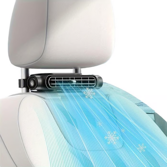 ❄️Dual Turbo USB-autostoelventilator - krachtige ventilator met kussen voor achterin
