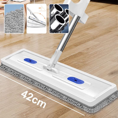 🧼🌀 Verbeterde Chenille vlakmop! 3 seconden waterabsorptie + 180° vloeromhulling, geen dode hoeken meer 🚀