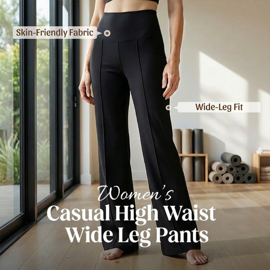 🥳UITVERKOOP 2026🥳🧘‍♀️Damesbroek met hoge taille en wijde pijpen – Zachte stretchstof, subtiele buikcorrection! Flatterende pasvorm voor elk figuur. Gemakkelijk aan te trekken, geen lastige knoopjes. Een onmisbaar item voor elke dag. 🧵🦵