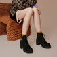 🔥【35-42】 👢✨2025 Nieuw voor dit najaar: enkellaarzen met dikke hak en plateauzool – retro model met vetersluiting voor dames