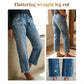 Retro cropped jeans met rechte pijpen voor dames