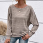 💜 LAATSTE DAG PROMOTIE - 50% KORTING 💜Effen gestreepte top met ronde hals en lange mouwen
