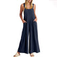 ⏳Beperkte tijd 50% korting!💥 💝Mouwloze jumpsuit met wijde pijpen en zakken voor dames