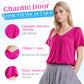 ✨2025 Nieuwe Hot Sale--49% Korting☀️Casual damestop met geplooide V-hals en korte mouwen