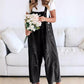 Schattige Casual Jumpsuit met Knopen – Gescheurde Denim Tuinbroek voor Dames