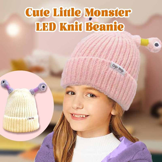 Perfect Cadeau-Schattige Kleine Monster LED-Gebreide Muts