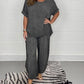 🔥Laatste dag 50% UIT🔥Fashion Casual Losse Plus Maat 2-Delige Set - Korte Mouw + Broek Met Wijde Pijpen