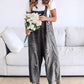 Schattige Casual Jumpsuit met Knopen – Gescheurde Denim Tuinbroek voor Dames