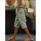 Zomerbroek in caprilengte voor dames met kanten details