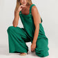⏳Beperkte tijd 50% korting!💥 💝Mouwloze jumpsuit met wijde pijpen en zakken voor dames
