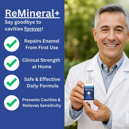 Fluoridevrije Hydroxyapatiet Tanddruppels voor Glazuurherstel, Wittere Tanden & Frisse Adem