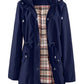 Effen Casual Jassen, Waterdichte en Winddichte Mantels, Gevoerde Windjacks met Capuchon
