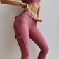 Vrouwen sexy stretch fitness leggings met zakken