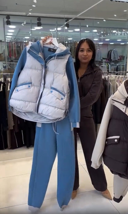 NIEUWE HERFST- EN WINTERSET MET VEST + SWEATSHIRT + CASUAL BROEK