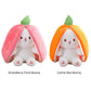 🍓 Hot Sale 50% UIT🍓Paasdag Aardbeienkonijn getransformeerd in Klein Konijn🎀 Fruitpop Pluche Speelgoed🐰