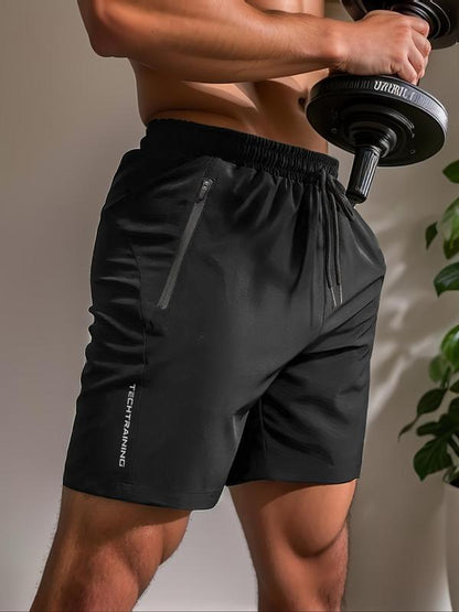 💥Hot SALE 50% UIT💥Men's Letter Print Drawstring Waist Shorts