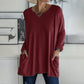 🎅Uitverkoop 50% korting💖Comfortabel effen katoenen T-shirt