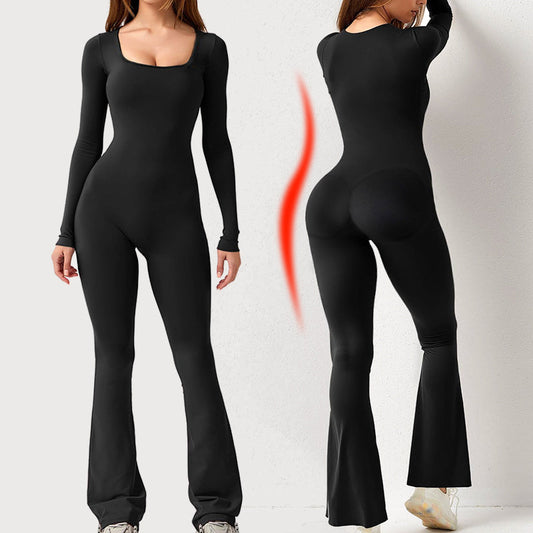 🎁[Cadeau voor haar] Jumpsuit met lange mouwen en wijde pijpen voor vrouwen