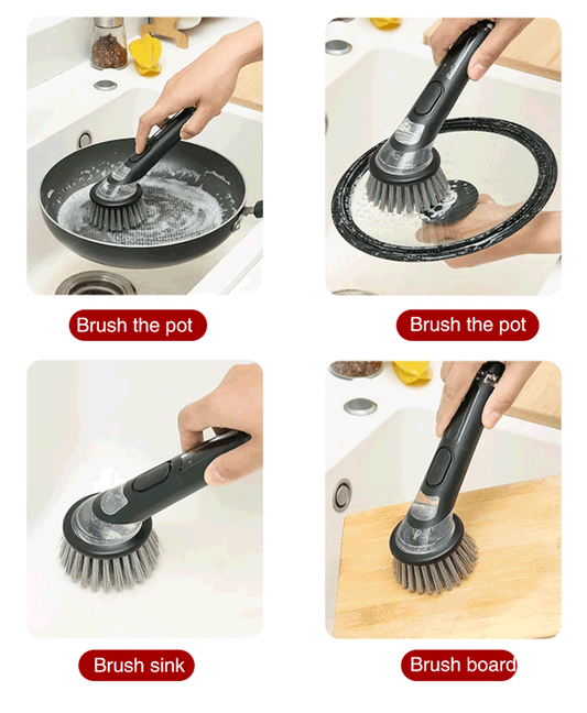 💥Buy 1 Get 1 Free🪥Automatic liquid-adding multifunctional pot scrubbing brush