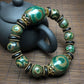 Vintage Klassieke Textuurglazuur Kralen Armband
