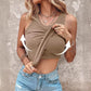Geribbelde tanktop voor dames met plankbeha