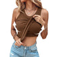 Geribbelde tanktop voor dames met plankbeha