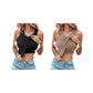 Geribbelde tanktop voor dames met plankbeha