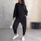 Dames Sweatshirts & Broeken Set met Lange Mouwen en Onregelmatige Hems