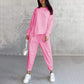 Dames Sweatshirts & Broeken Set met Lange Mouwen en Onregelmatige Hems