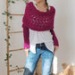 💥Vrouwen Gebreide Poncho Met Uitsnijdingen