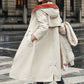 Vrouwen winter capuchon bontkraag casual parka jas