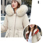 Vrouwen winter capuchon bontkraag casual parka jas