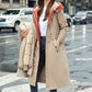 Vrouwen winter capuchon bontkraag casual parka jas
