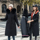 Vrouwen winter capuchon bontkraag casual parka jas