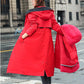 Vrouwen winter capuchon bontkraag casual parka jas