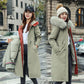 Vrouwen winter capuchon bontkraag casual parka jas