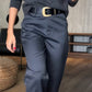 🍃Produktneuheiten👔Casual rechte blazerbroek met hoge taille voor dames