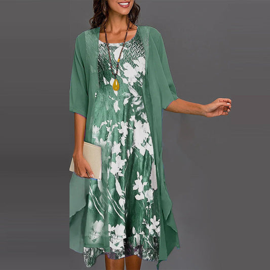 🌸Speciale prijs🌸2-delige set: blouse met halve mouwen + jurk