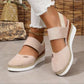 Gesloten teen lage sleehak sandalen