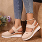 Gesloten teen lage sleehak sandalen