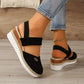 Gesloten teen lage sleehak sandalen