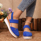 Gesloten teen lage sleehak sandalen