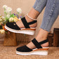 Gesloten teen lage sleehak sandalen