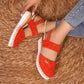 Gesloten teen lage sleehak sandalen