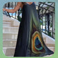 Maxi-jurk met losse spaghettibandjes en bloemenprint