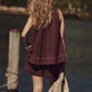 Women's Round-Neck Tank Top & High-Waisted Shorts Set