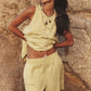 Women's Round-Neck Tank Top & High-Waisted Shorts Set